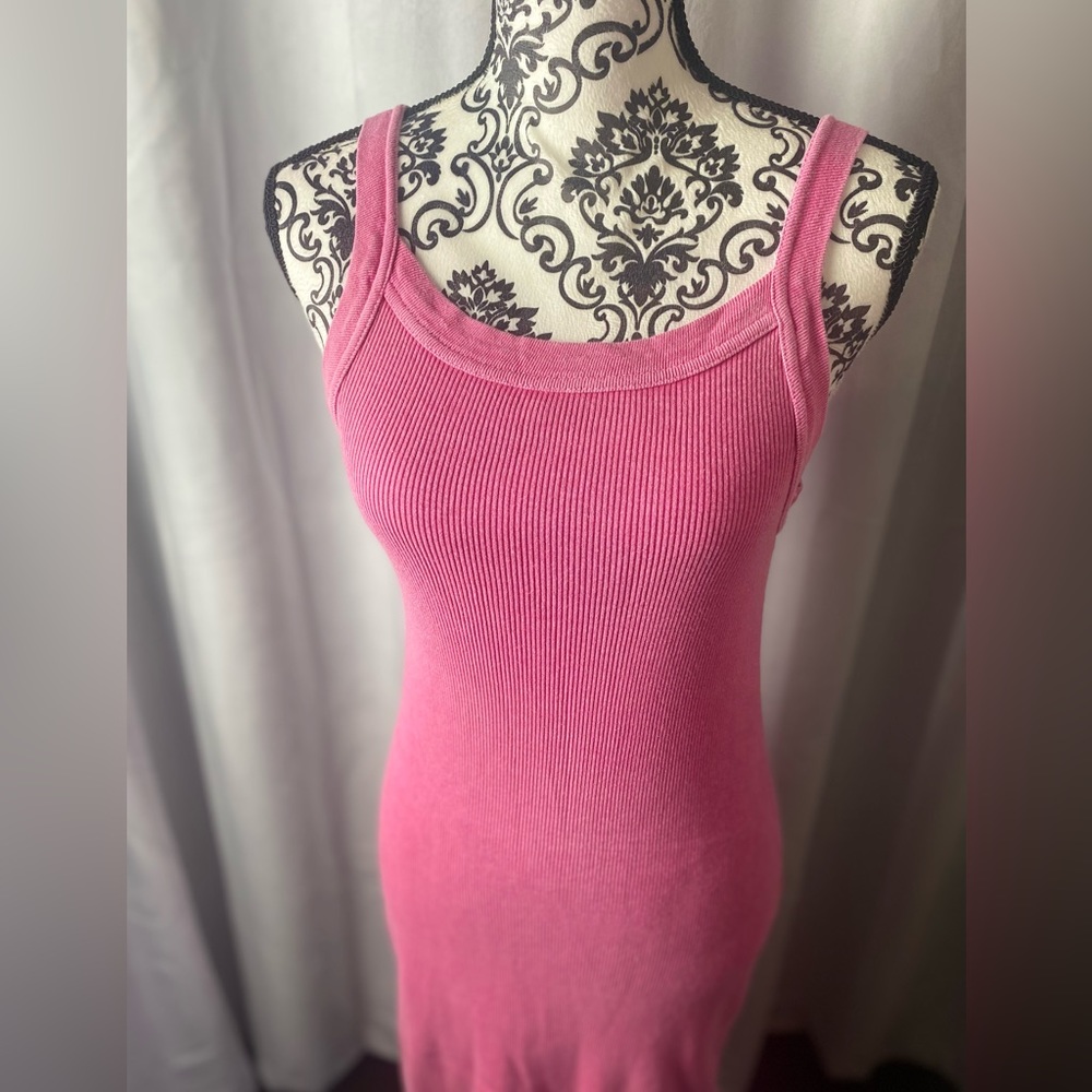 HARD TAIL ribbed cotton dress.